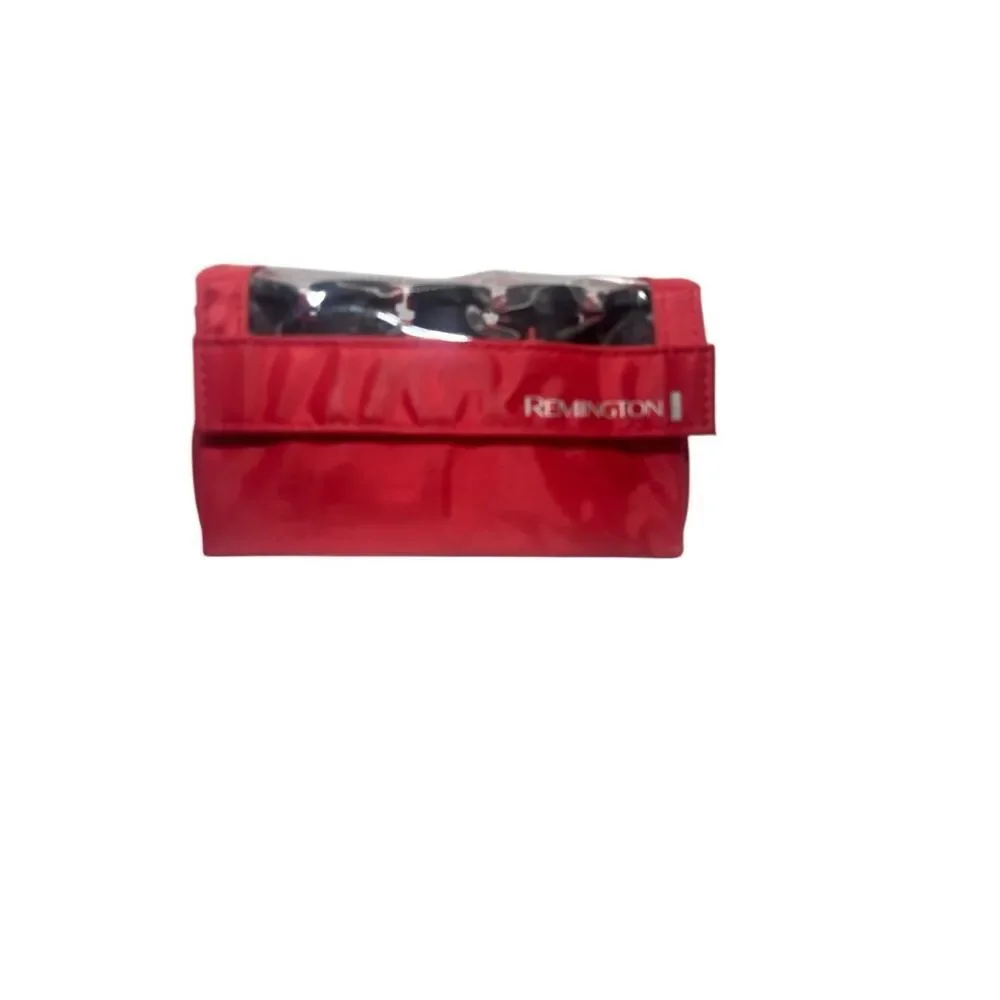 Remington red travel set of heated hair rollers. The set includes black & red ro
